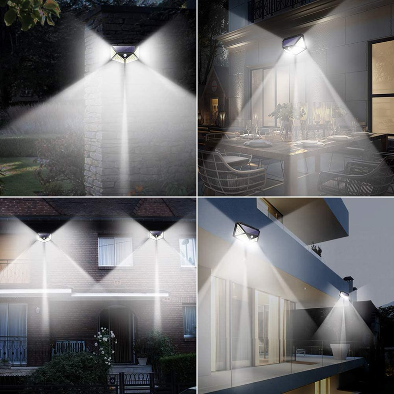 2 Pack Outdoor Solar Lights with 3 Modes Wireless IP65 Waterproof