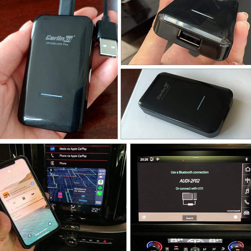 CarlinKit 2.0 Wireless CarPlay Adapter USB for Factory Wired CarPlay Cars Wireless CarPlay Dongle Convert Wired to Wireless CarPlay