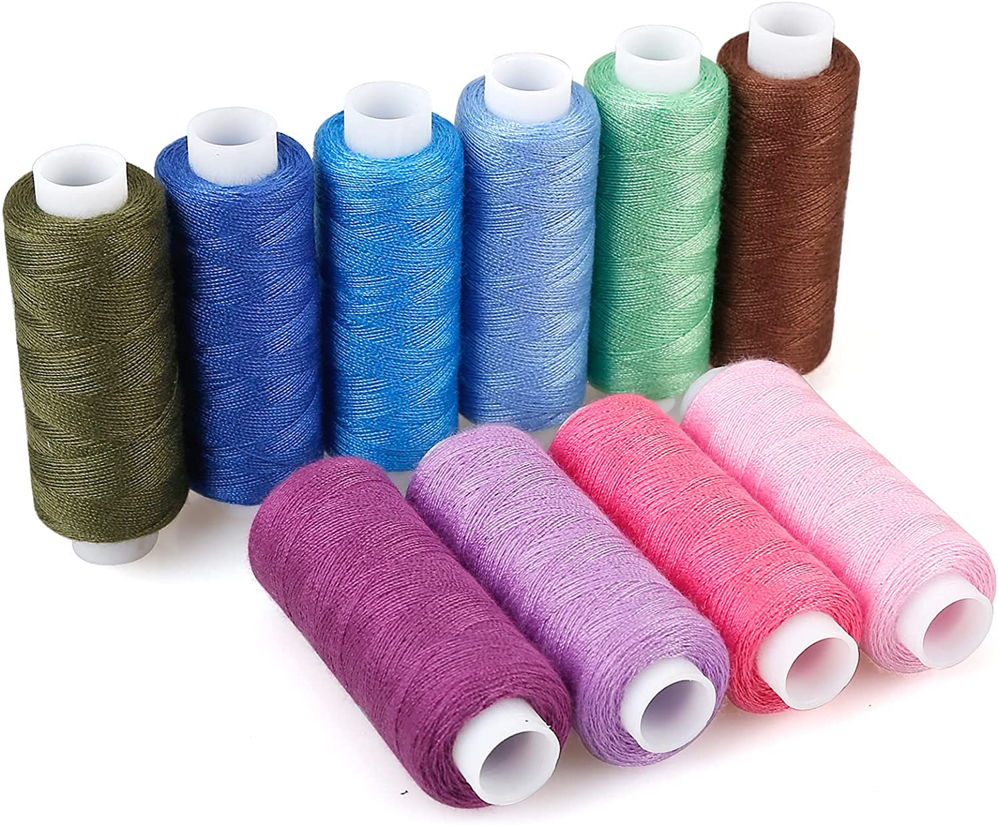 CiaraQ Sewing Threads Kits 250 Yards Per Spools for Hand Sewing & Embroidery
