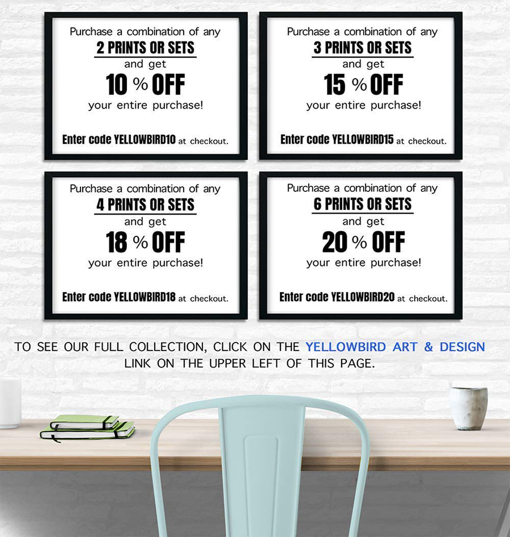 Kids Reading and Learning Wall Art Posters Print Set, Unique Motivational Decor for Kids Bedroom, Toddler and Child Room, Home School Classroom, Library - Gift for Teachers, Moms, Dads, 8x10 Photos