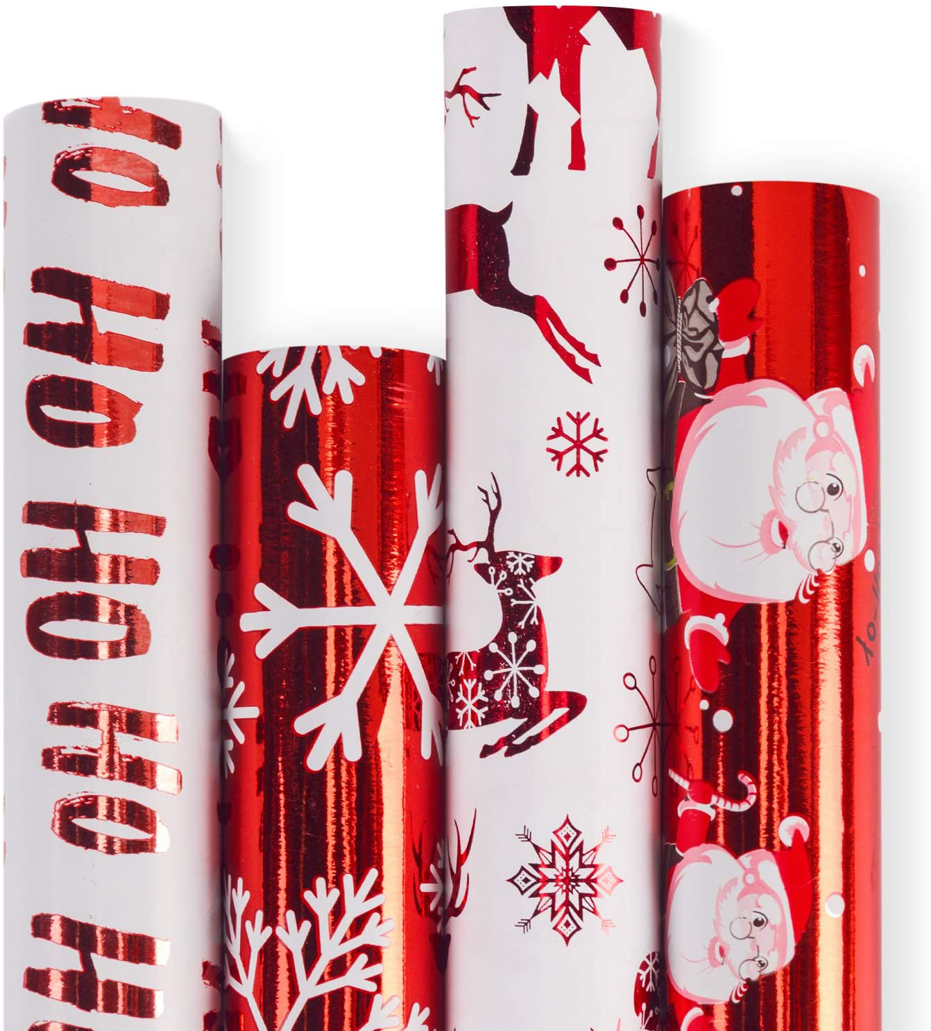 RUSPEPA Christmas Wrapping Paper Perfect for Christmas-4 Roll-30Inch X 10Feet per Roll