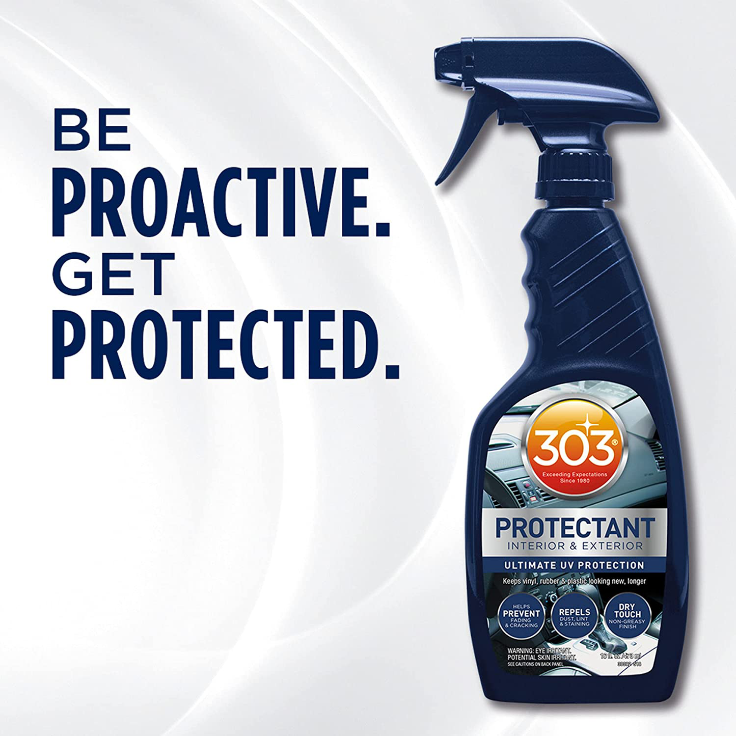303 Protectant - Automotive Interior And Exterior - Ultimate UV Protection - Helps Prevent Fading And Cracking - Repels Dust, Lint, And Staining - Non Greasy Finish, 16 fl. oz. (30382CSR)