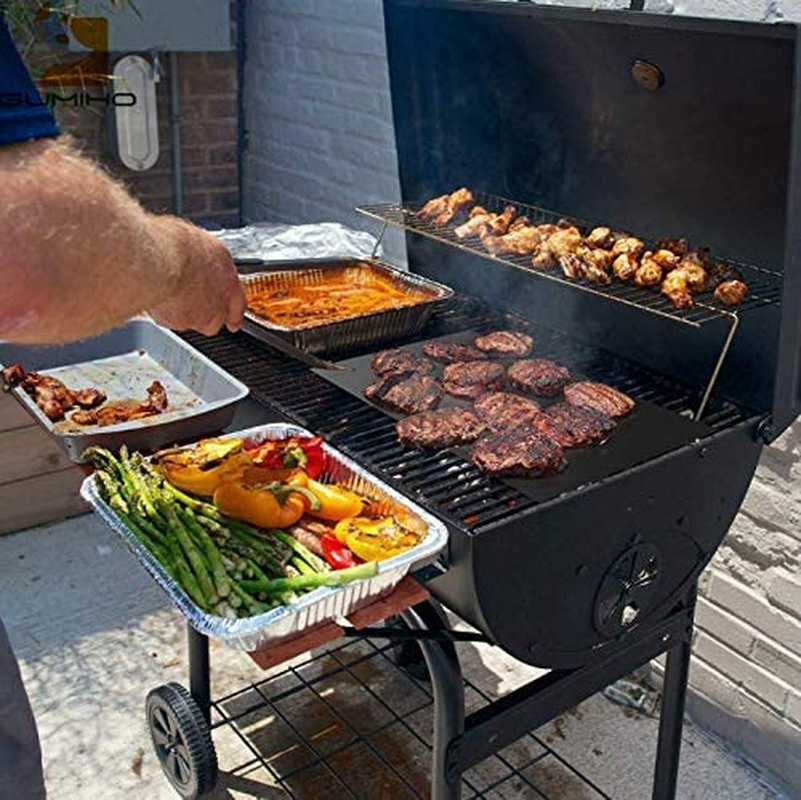Grill Mats for Outdoor Grill, Dailyart Grill Mats Non Stick Set of 5 BBQ Grill Mat Baking Mats Teflon BBQ Accessories Grill Tools Reusable,Works on Gas, Charcoal, Electric Grill 15.75 X 13-Inch, Black