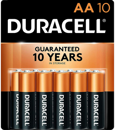 Duracell - CopperTop AA Alkaline Batteries - long lasting, all-purpose Double A battery for household and business