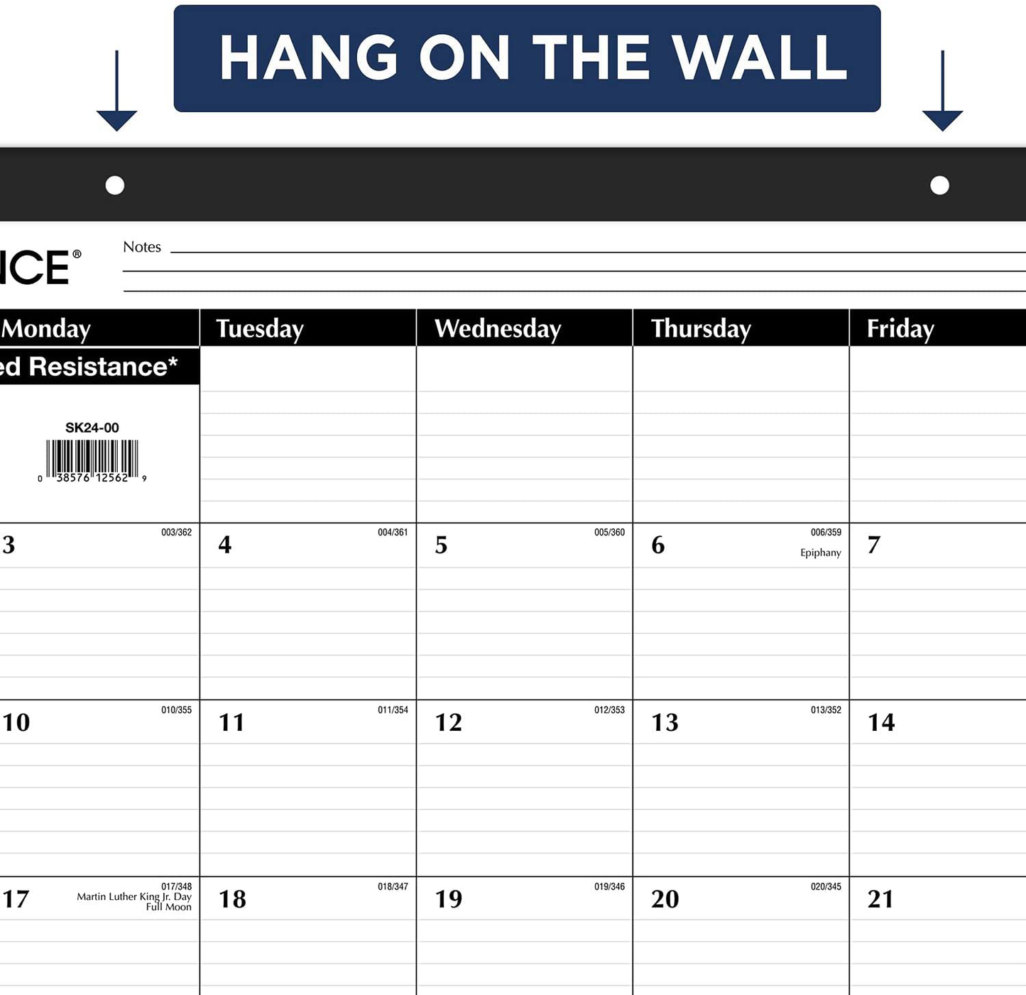 2022 Desk Calendars by AT-A-GLANCE, Monthly Desk Pads, 21-3/4" X 17", Standard, Ruled Blocks, 3 Pack (AZSK2400)
