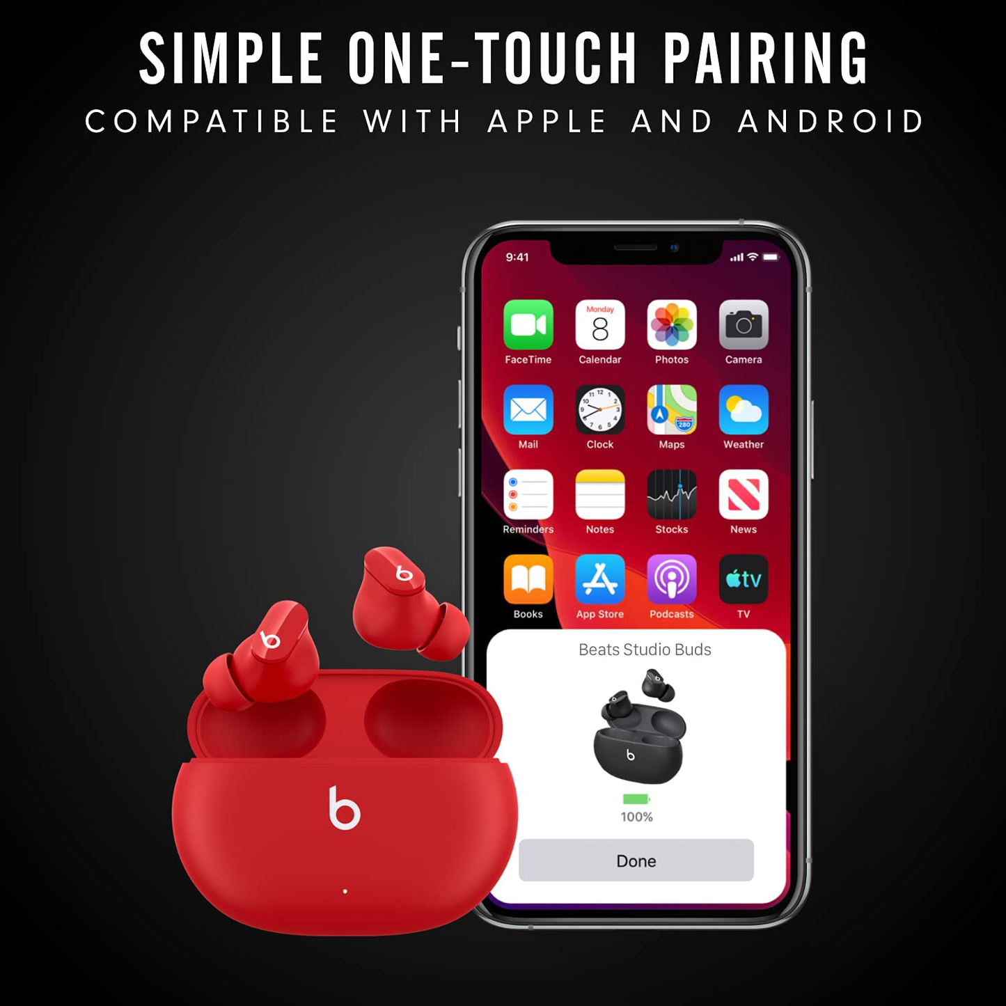 New Beats Studio Buds – True Wireless Noise Cancelling Earbuds Built-in Microphone, IPX4 Rating, Sweat Resistant Earphones, Class 1 Bluetooth Headphones