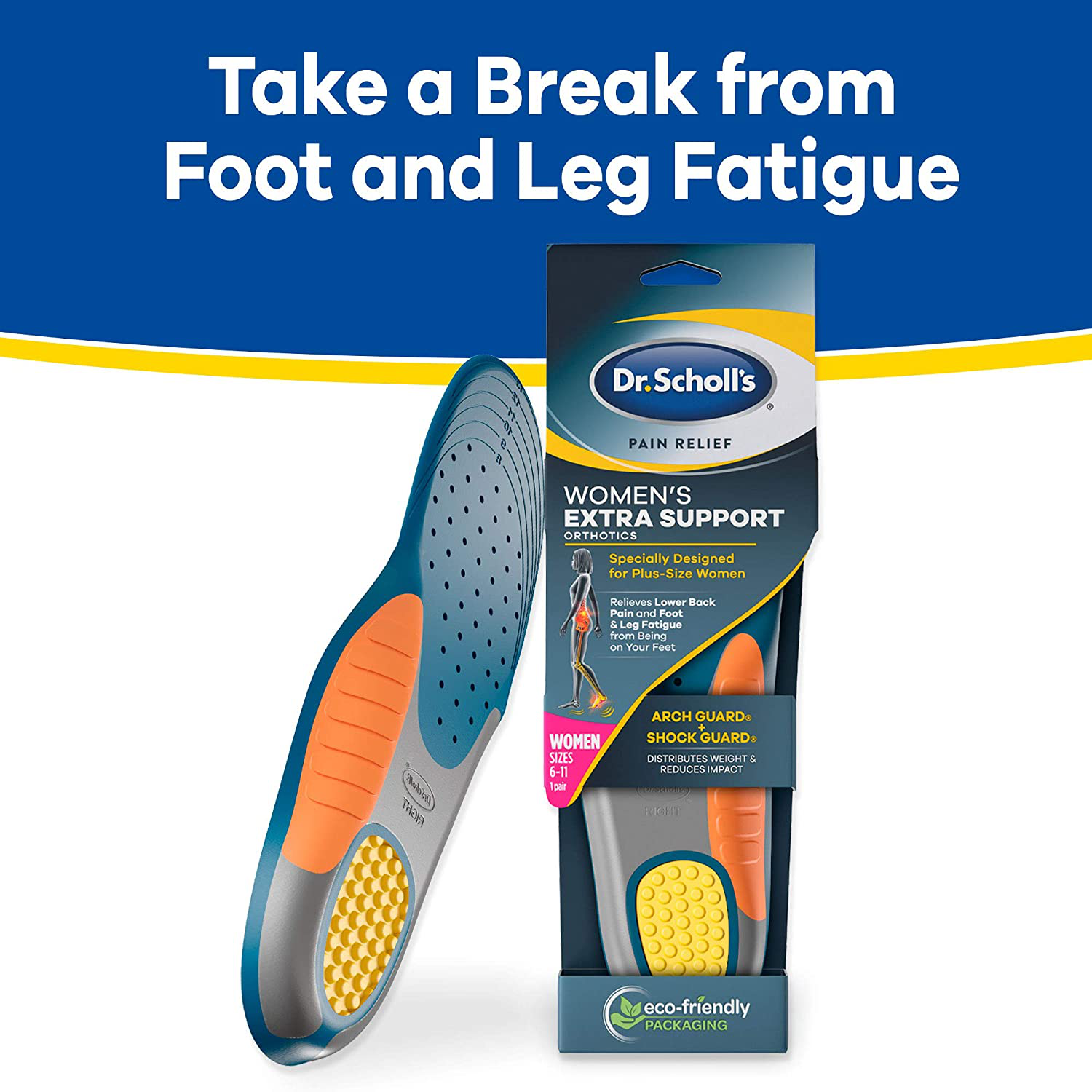 Dr. Scholl's Insoles for Women or Men Extra Support Pain Relief Orthotics Shoe Inserts