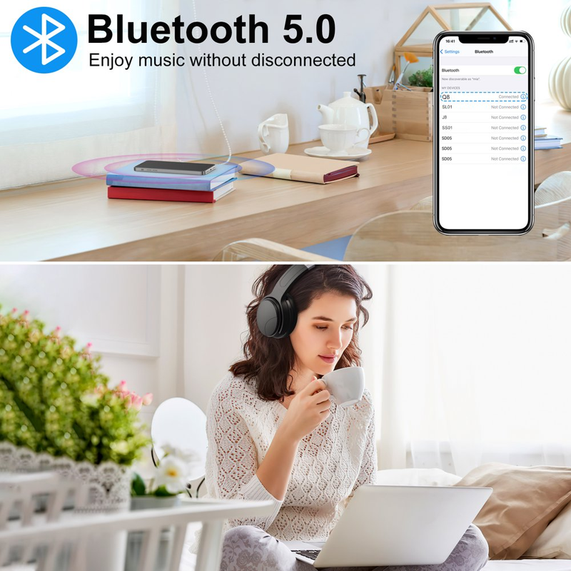 Wireless Bluetooth Noise Cancelling Headphones with Microphone