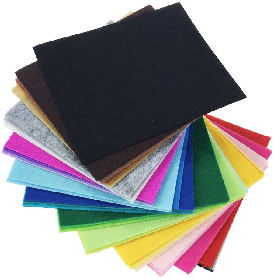 42pcs Felt Fabric Sheet Assorted Color DIY Craft Squares Felt