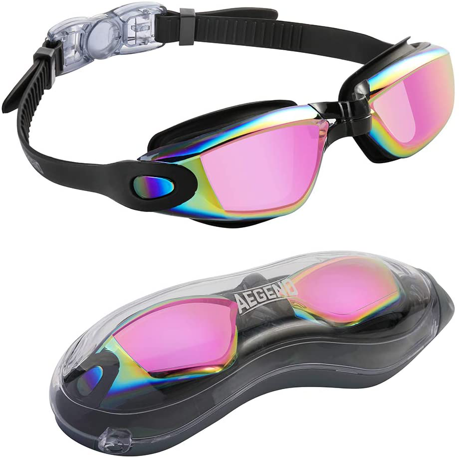 Aegend Swim Goggles, Swimming Goggles No Leaking Anti Fog Adult Men Women Youth