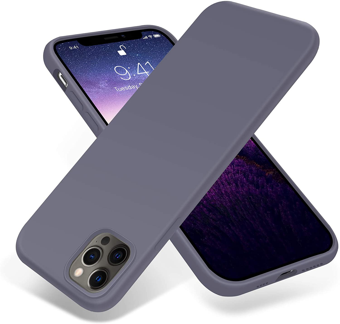 Silky and Soft Touch Series Premium Soft Liquid Silicone Rubber Full-Body Protective Bumper Case Compatible with iPhone 12 Pro Max Case 6.7 inch