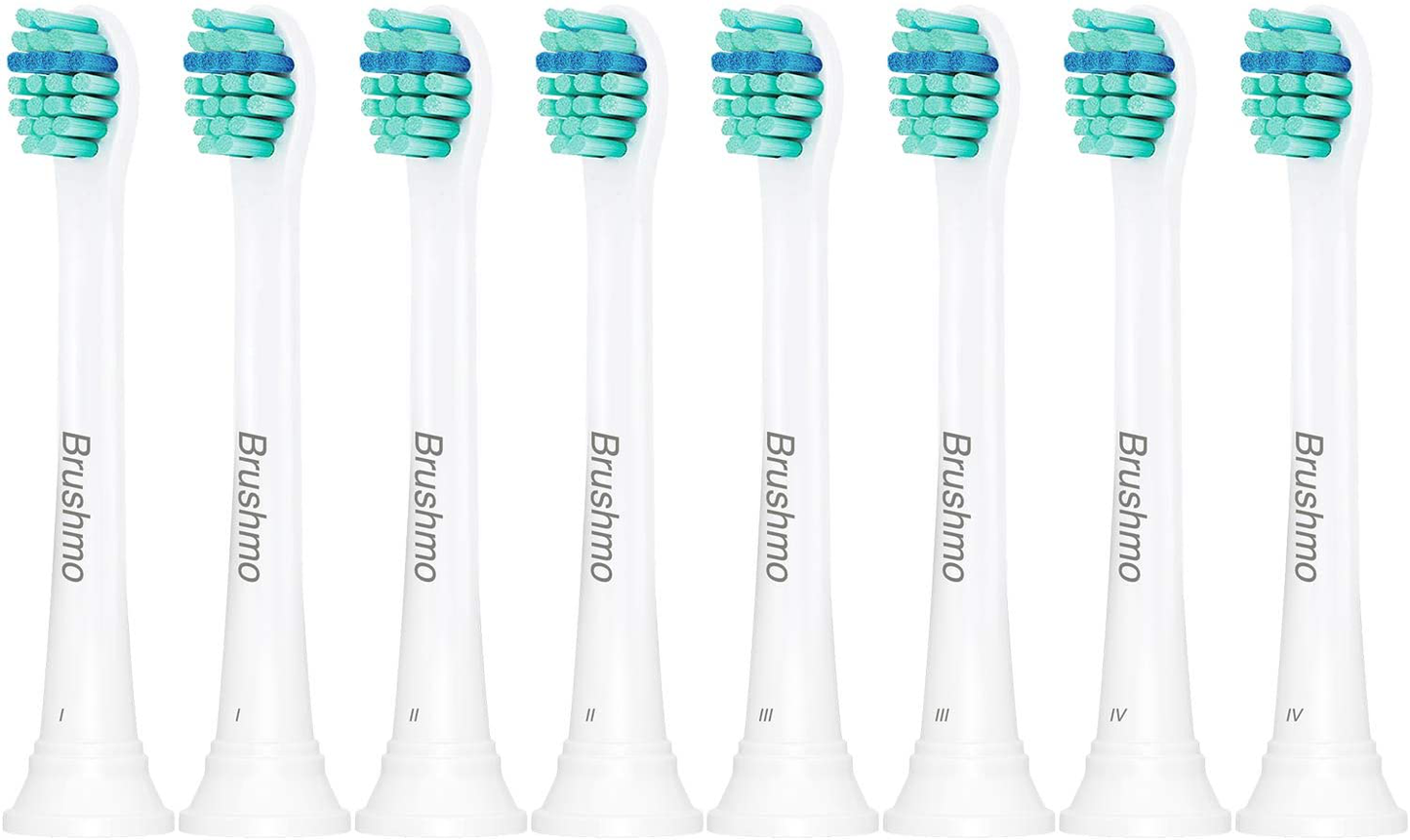 Brushmo Compact Replacement Toothbrush Heads Compatible for HX6023 to Use with Philips Sonicare Electric Toothbrush, 8 Pack