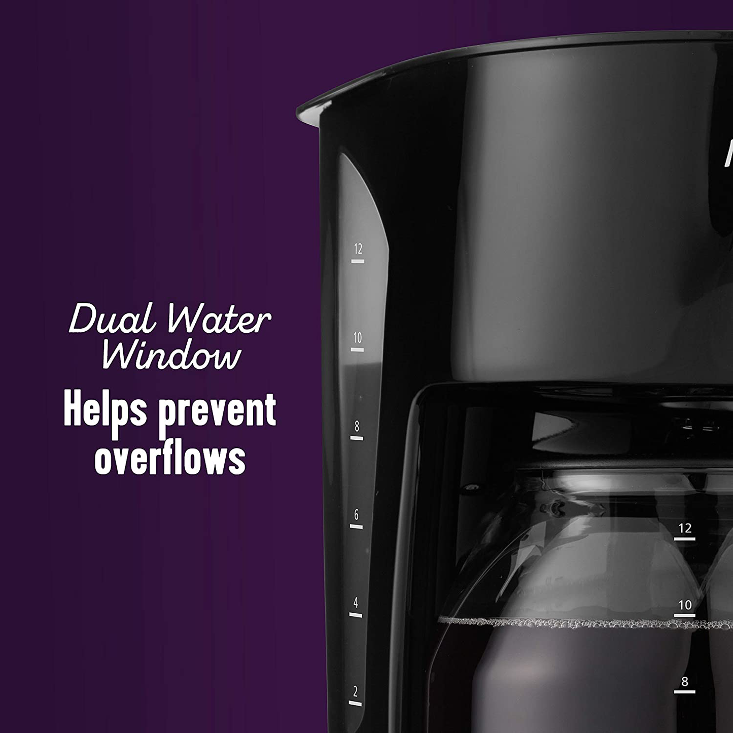 Mr. Coffee 12-Cup Coffee Maker, Black