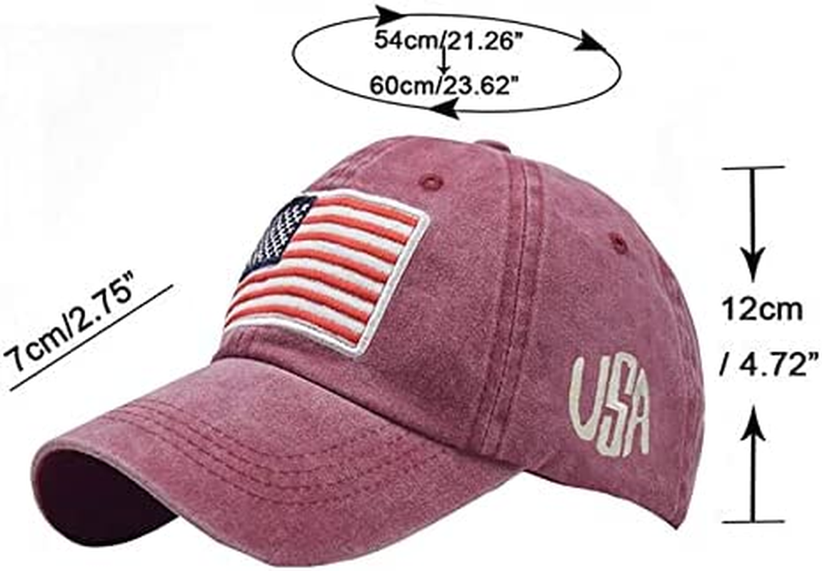 Adjustable Baseball Cap American Flag Hat Headdress Outdoor Sports Cap Peaked Cap Cotton