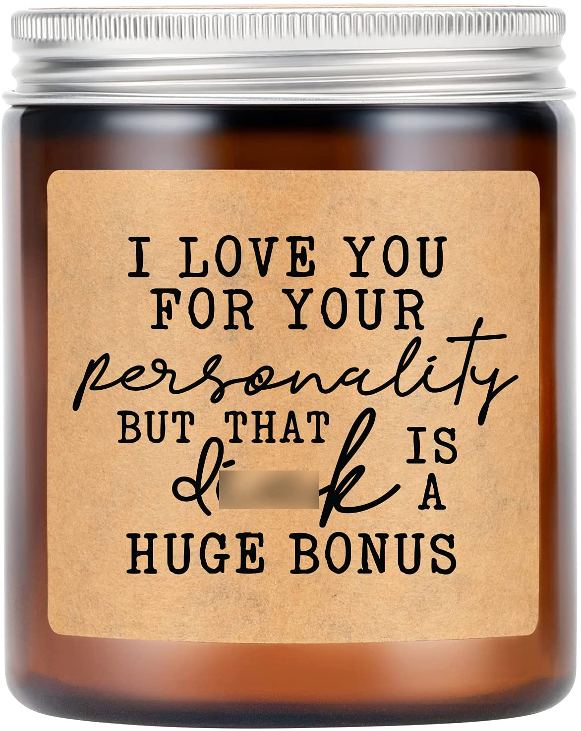 LEADO Lavender Scented Candles - Funny Gifts for Men, Gifts for Him - Gifts for Husband, Boyfriend Gifts - Naughty Anniversary, Christmas, Birthday Gifts for Men, Husbands, Boyfriends, Fiance, Friends