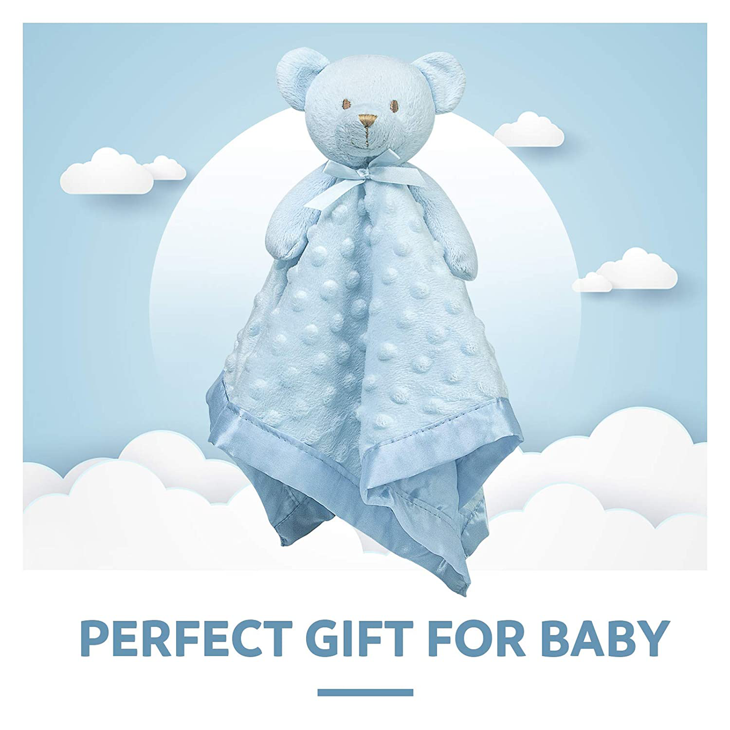 Pro Goleem Teddy Bear Lovey Baby Security Blanket Loveys for Babies Boy Unisex Soft