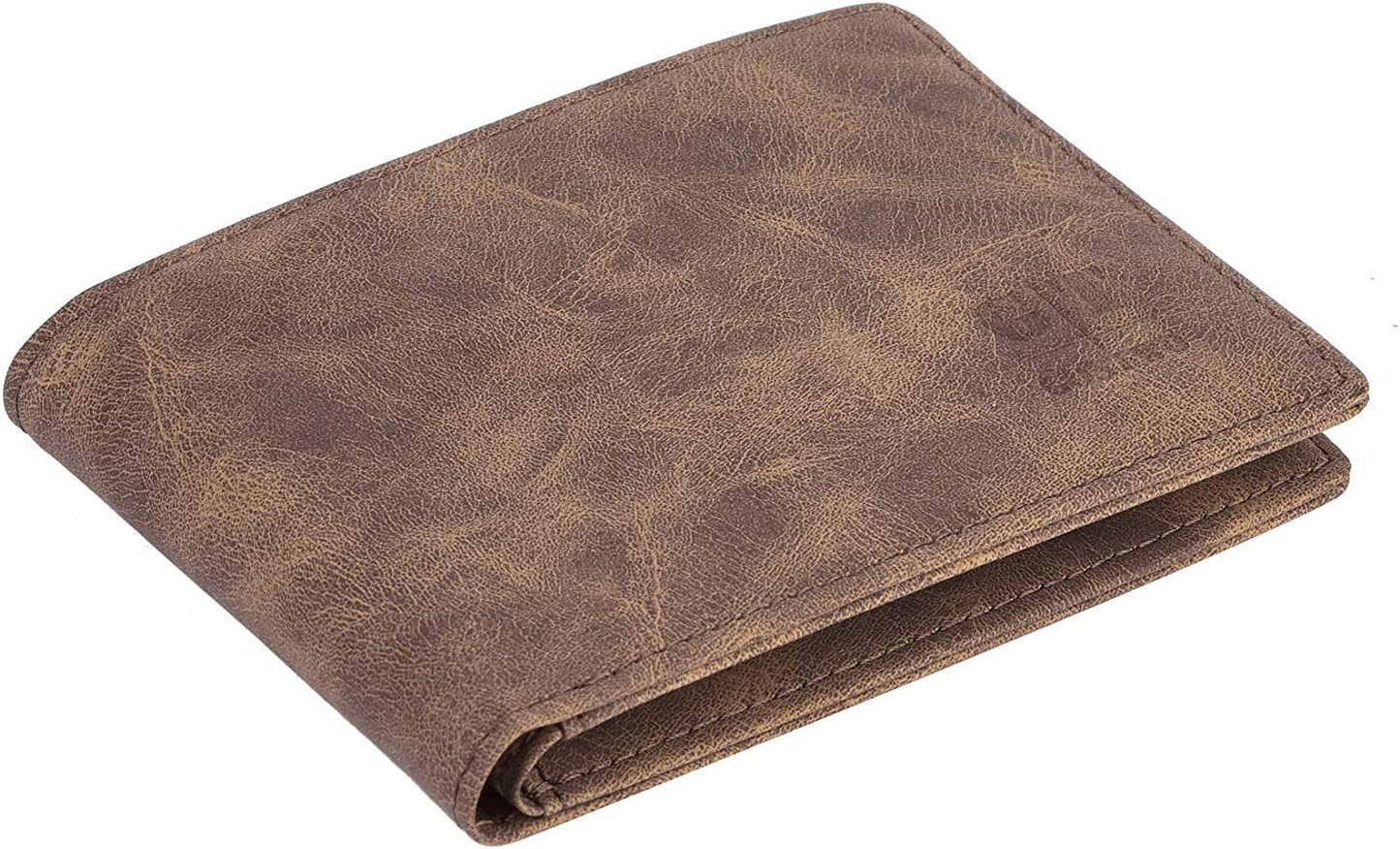 Mens Slim Minimalist Front Pocket Wallet Genuine Leather ID Window Card Case RFID Blocking