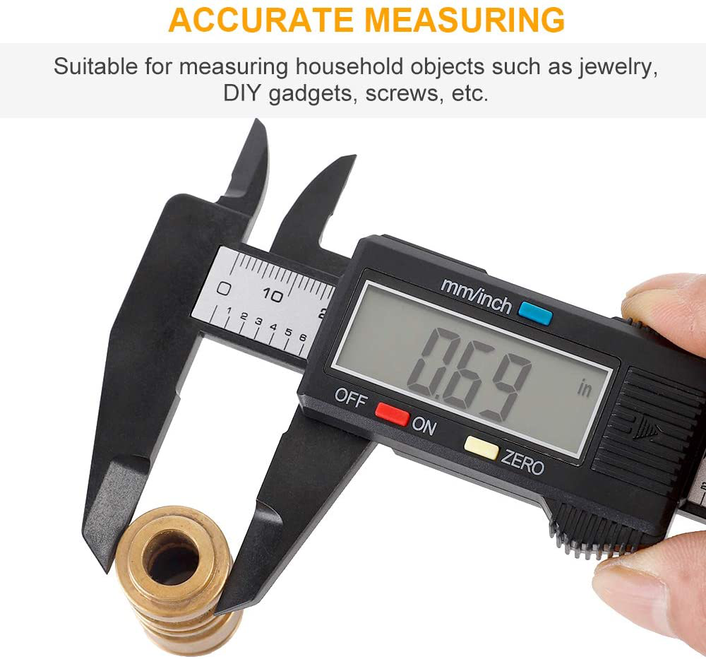 Digital Caliper, Sangabery 0-6 inches Caliper with Large LCD Screen, Auto - Off Feature, Inch and Millimeter Conversion Measuring Tool, Perfect for Household/DIY Measurment, etc