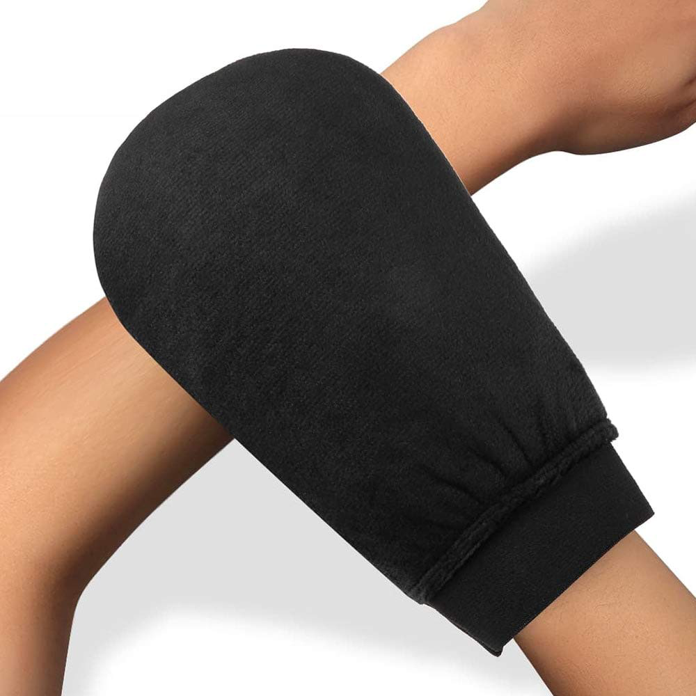 Yvoier Self Tanning Mitt Applicator - Elastic Wrist Tan Mitt Applicator Microfibre Tanning Lotion Applicator Self Tanning Glove Sunless Tanning Mitt Streak Free Tan for Tanner Spray Mousse Lotions