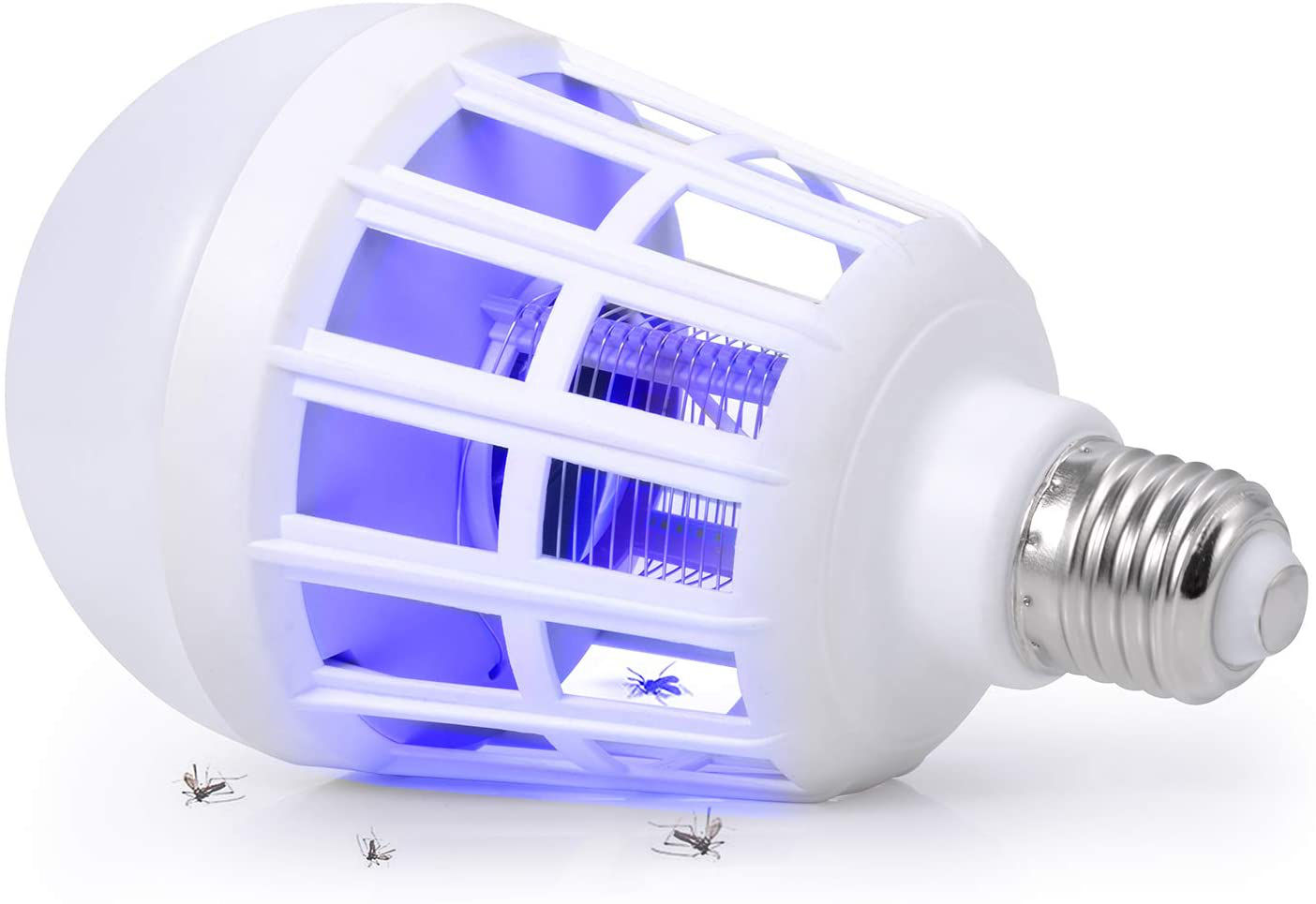 SUNNEST Bug Zapper, 2 in 1 Mosquito Killer Lamp Bug Zappers Light Bulb, Electronic Insect & Fly Killer for Home Kitchen Indoor Outdoor Patio Backyard - 110V E26/E27