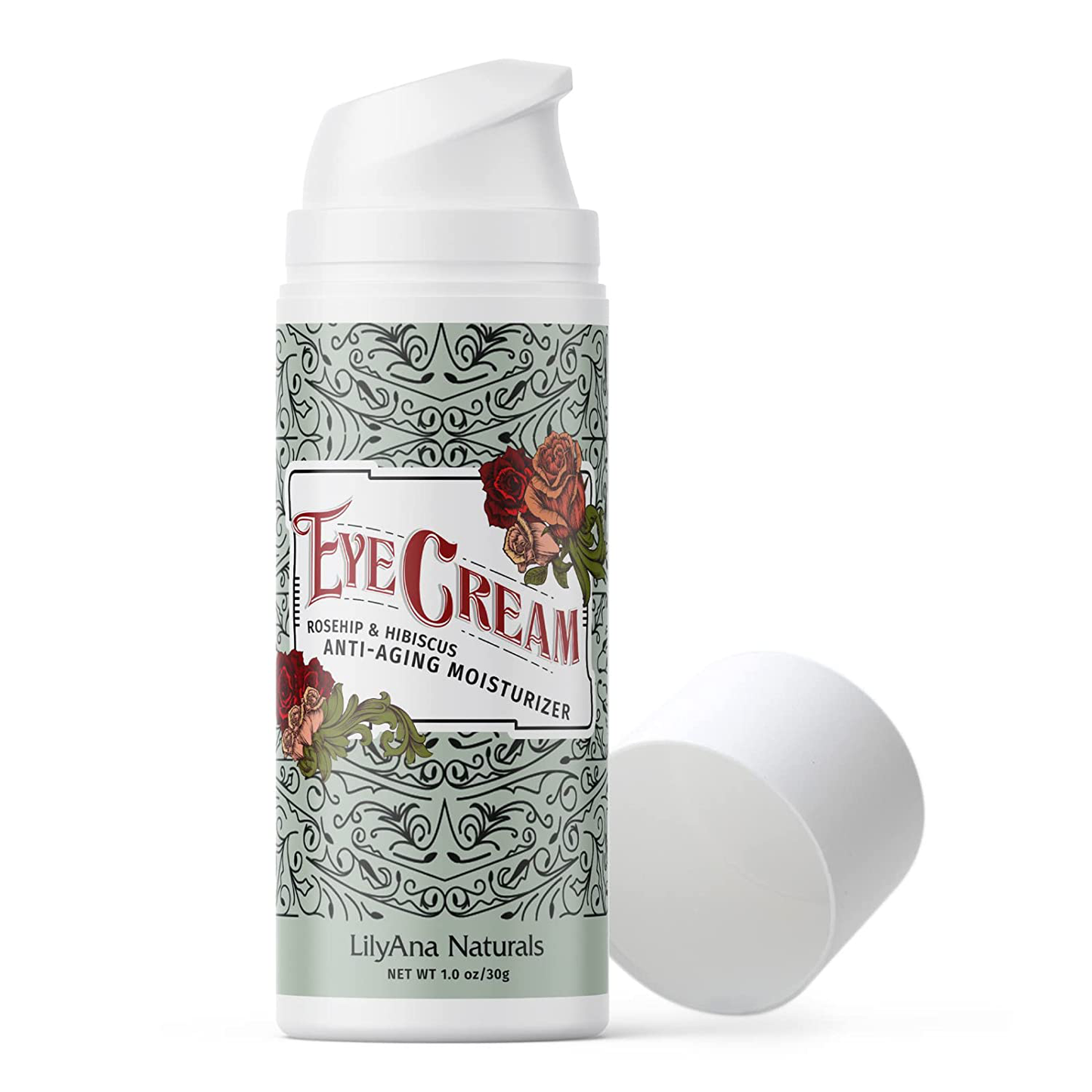 Lilyana Naturals Eye Cream - 2-Month Supply - Made in USA, Eye Cream for Dark Circles and Puffiness, under Eye Cream, anti Aging Eye Cream, Improve the Look of Fine Lines and Wrinkles, Rosehip and Hibiscus Botanicals - 1.7Oz (1-Pack)