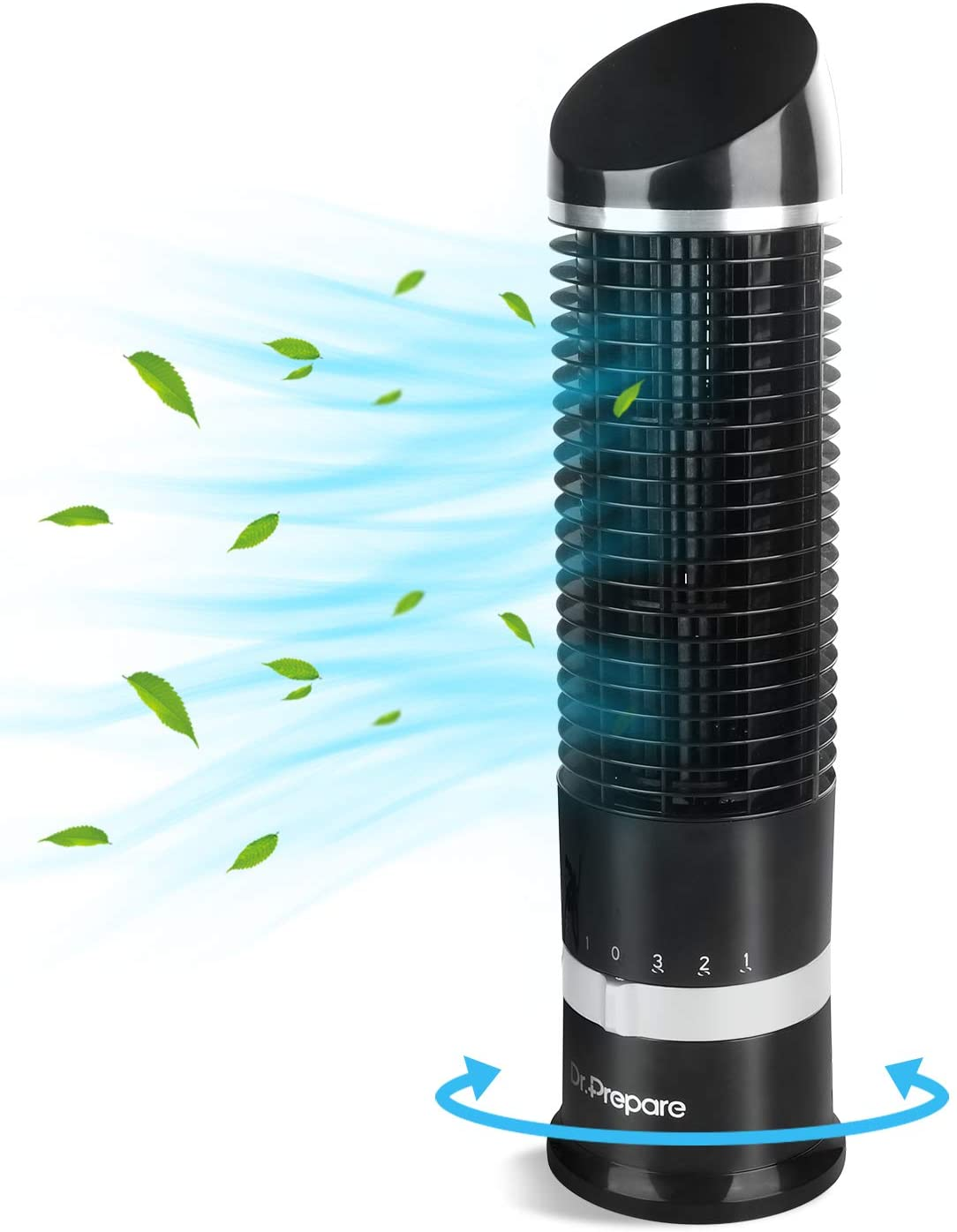 Oscillating Tower Fan, Desk Table Fan with 3 Speeds, Quiet Cooling, 60° Oscillation, 16 Inch Personal Small Bladeless Fan Cooling Fan for Bedroom Home Office Desktop