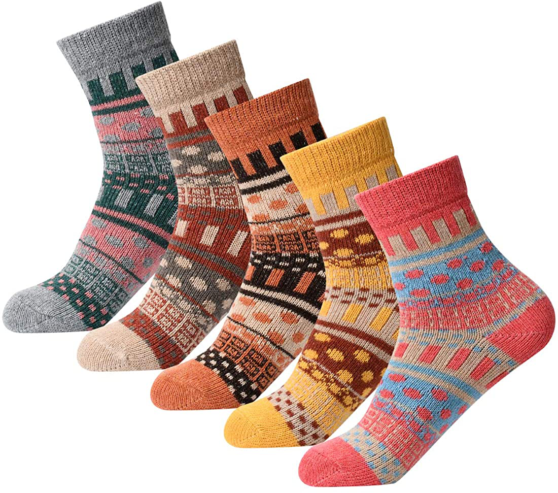 Women Socks Winter Women Socks Warm Thick Soft Wool Socks Christmas Gift Socks for Women Cozy Crew Socks