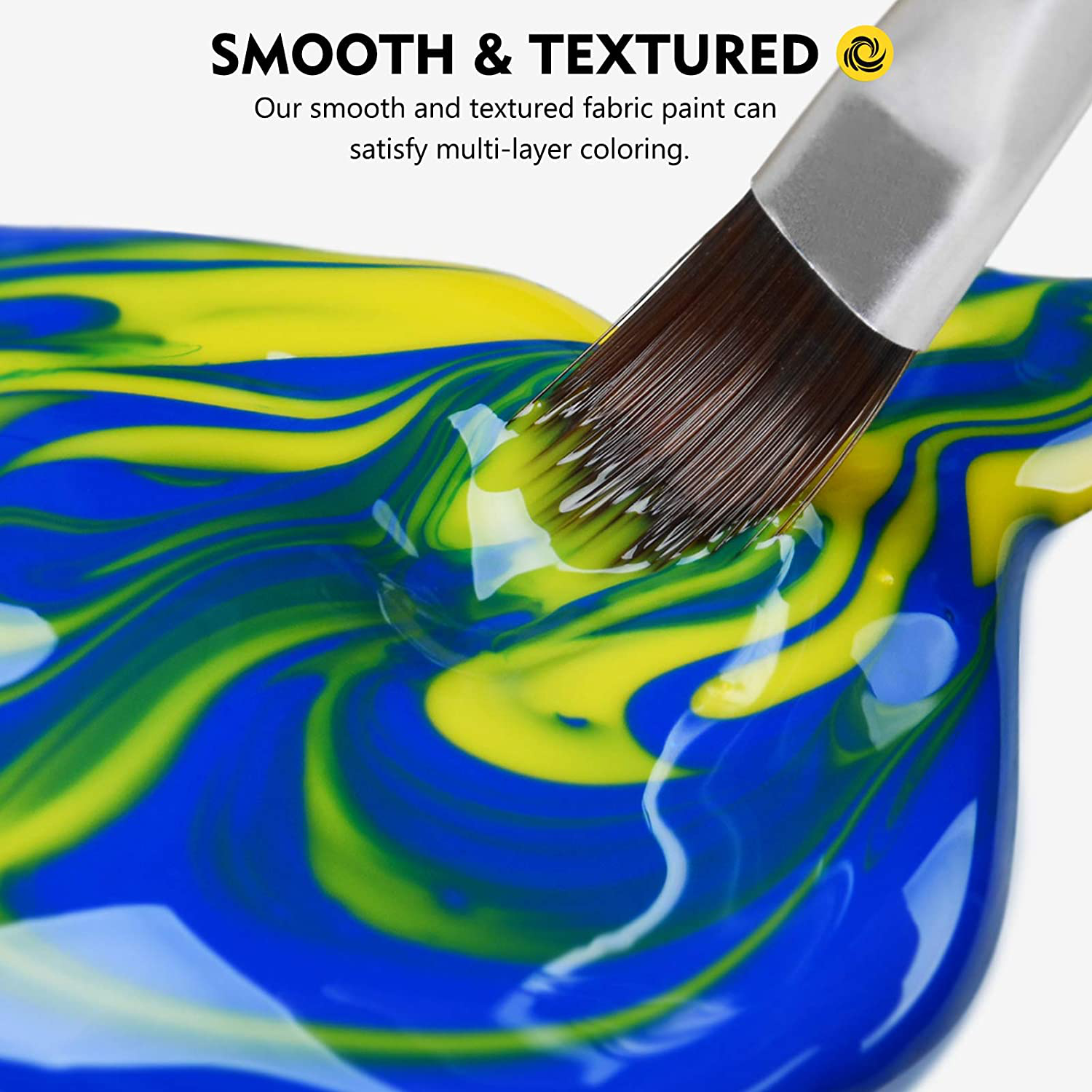 Magicfly Permanent Soft Fabric Paint Set Textile Paints with 3 Brushes, No Heating Needed & Washable Fabric Paint for All DIY Projects