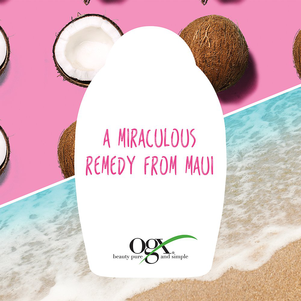 OGX Extra Creamy + Coconut Miracle Oil Hand-to-Heel Body Cream with Vanilla Bean, Fast-Absorbing Body Lotion for Dry Skin, Paraben-Free and Sulfated-Surfactants Free, 6 fl oz
