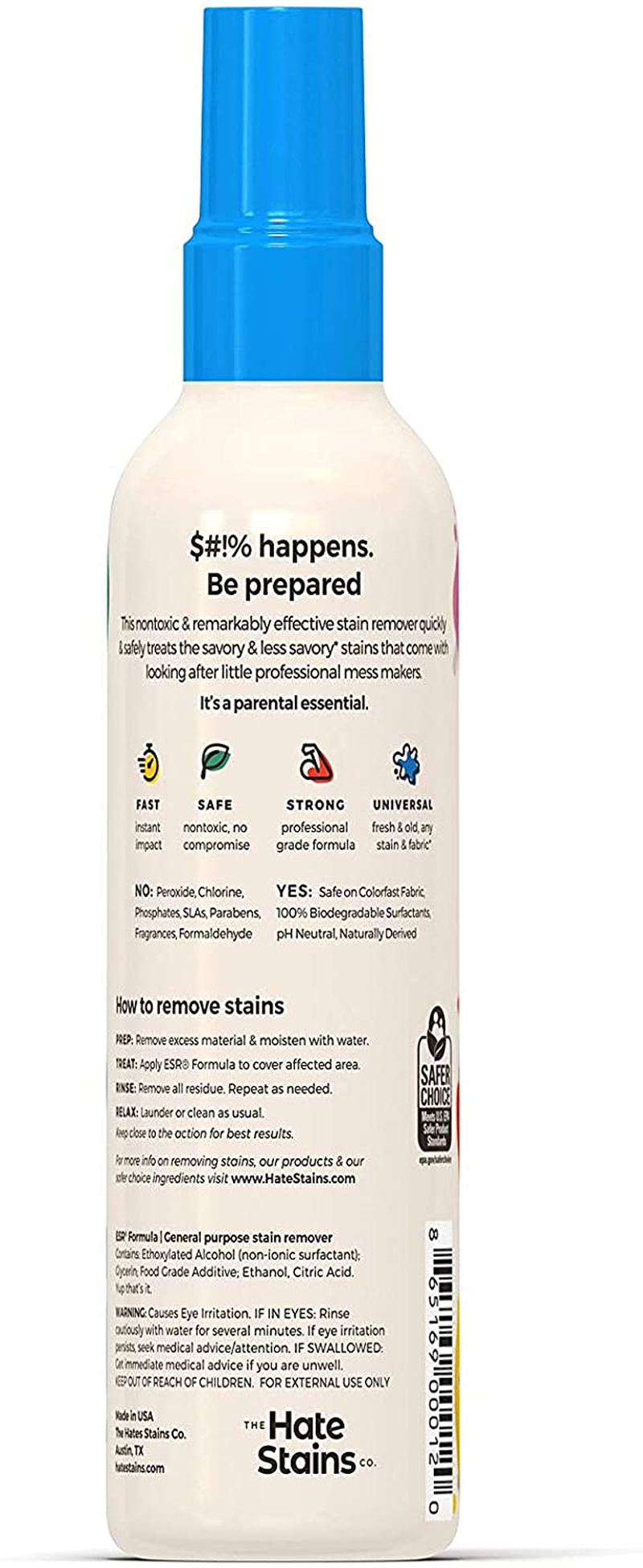 Miss Mouth’s Messy Eater Non-Toxic Baby and Kids Stain Remover for Clothing, Carpet, Fabric, and Upholstery. Kid Tested and Mom Approved (120ml, 4 oz Spray Bottle)