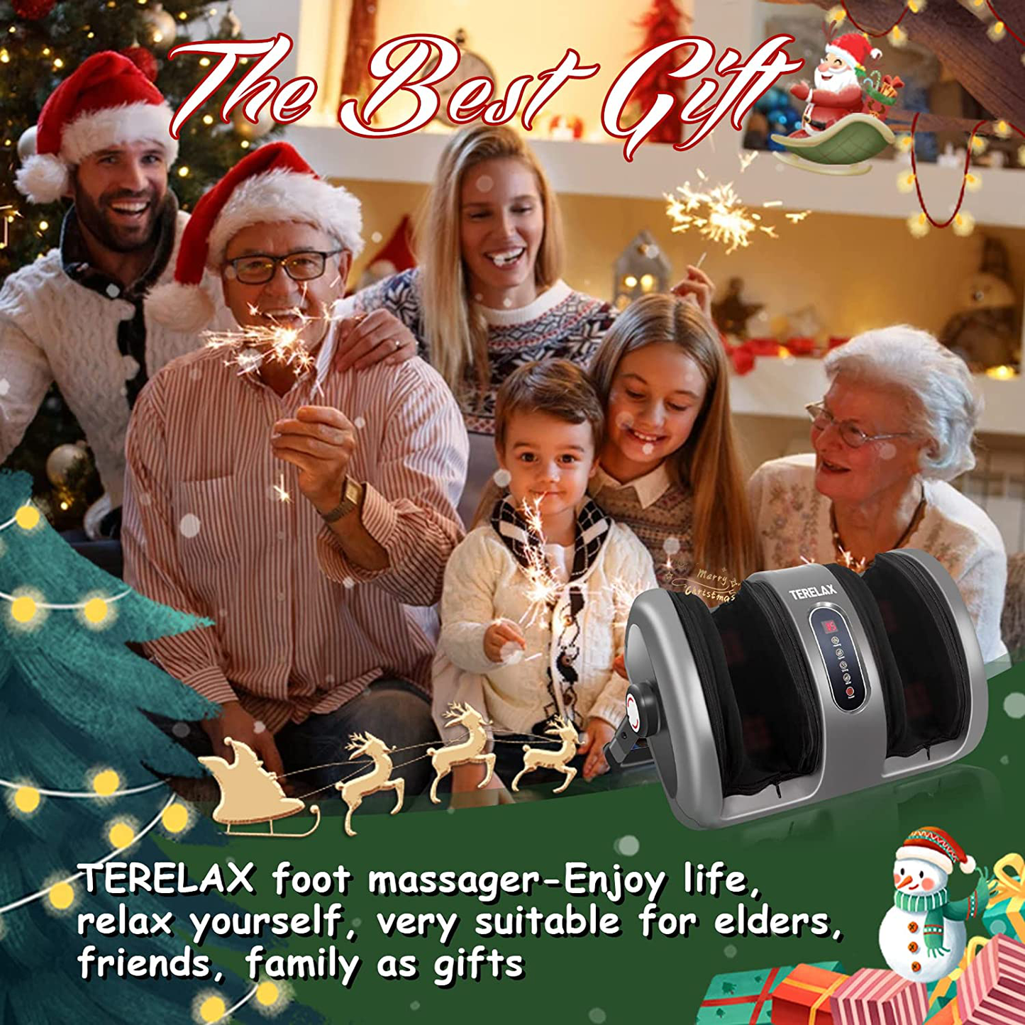 Foot Massage Machine Shiatsu Foot and Calf Massager with Heat Air Compression Deep Kneading Therapy Plantar Fasciitis Relieve Fatigue Feet/Calves/Arms Increases Blood Flow Circulation