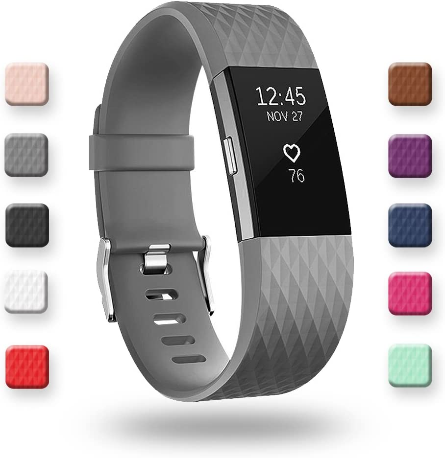 Replacement Bands Compatible for Fitbit Charge 2, Classic & Special Edition Adjustable Sport Wristbands