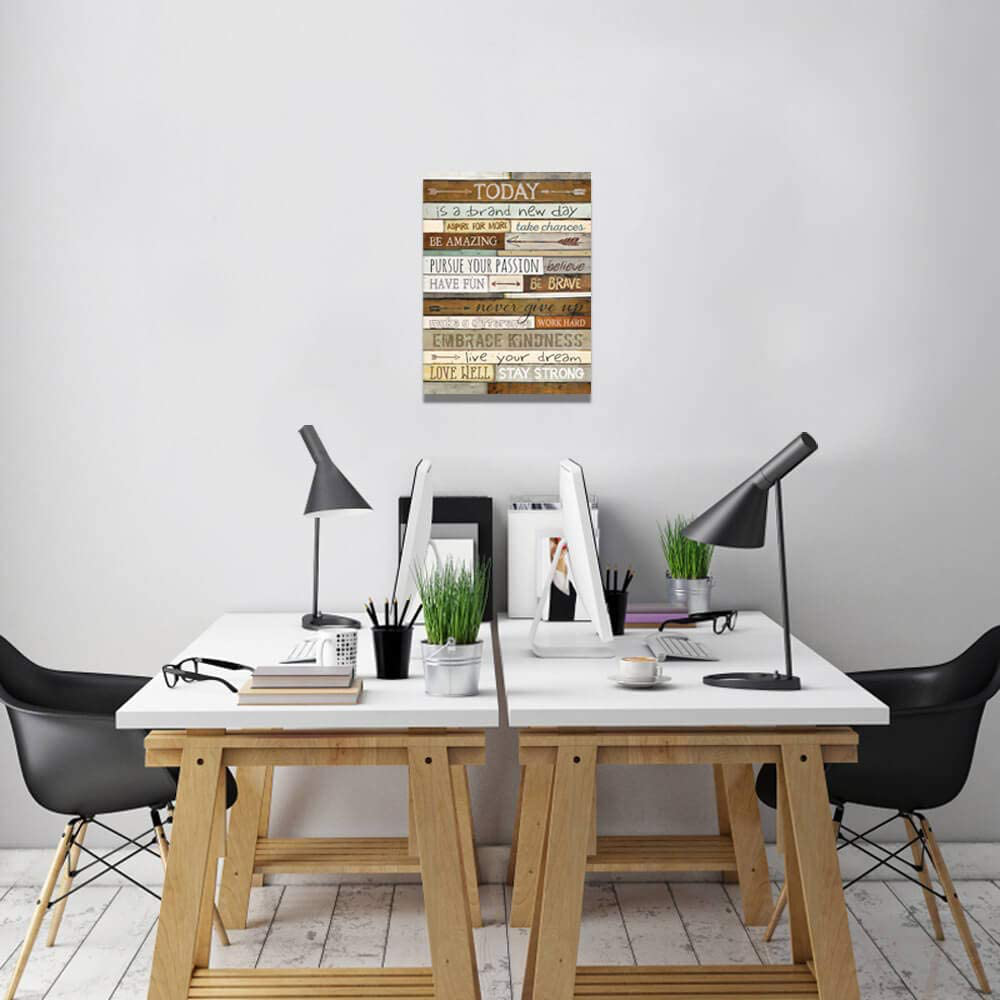 Inspirational Wall Art with Office Wall Decor for Bedroom Teen Girl Wall Pictures for Living Room Wall Decor for Bedroom Word Artwork for Home Walls Teenage Girl Room Decor 12x16