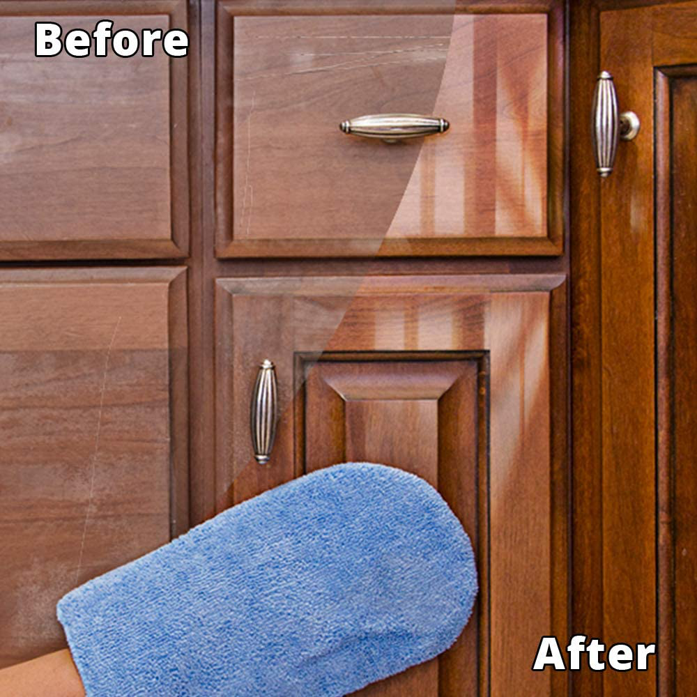 Rejuvenate Scrub Free Soap Scum Remover Shower Glass Door Cleaner Works on Ceramic Tile, Chrome, Plastic and More 24oz & Cabinet & Furniture Restorer Fills in Scratches Seals