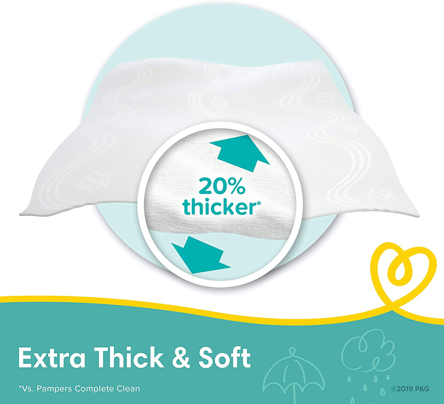 Baby Wipes, Pampers Sensitive Water Based Baby Diaper Wipes, Hypoallergenic and Unscented, 7 Pop-Top Packs, 504 Count Total Wipes (Packaging May Vary)