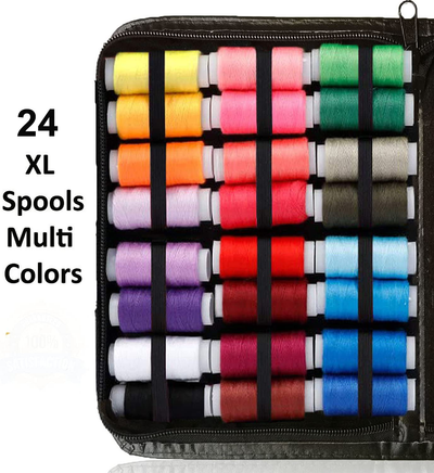 ARTIKA Sewing KIT, Premium Sewing Supplies, XL Spools of Thread, Most Useful Colors, Emergency Repairs, Travel, Kids, Beginners and Home (Rainbow)