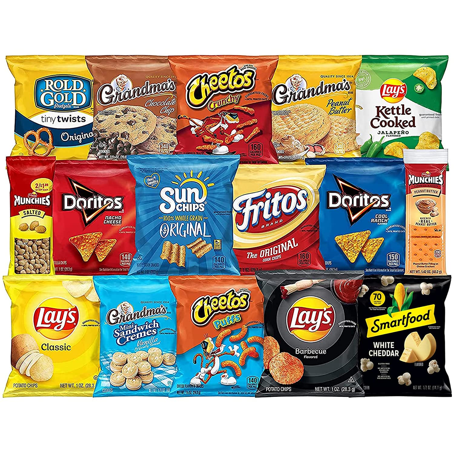 Frito-Lay Ultimate Snack Care Package, Variety Assortment of Chips, Cookies, Crackers & More, 40 Count