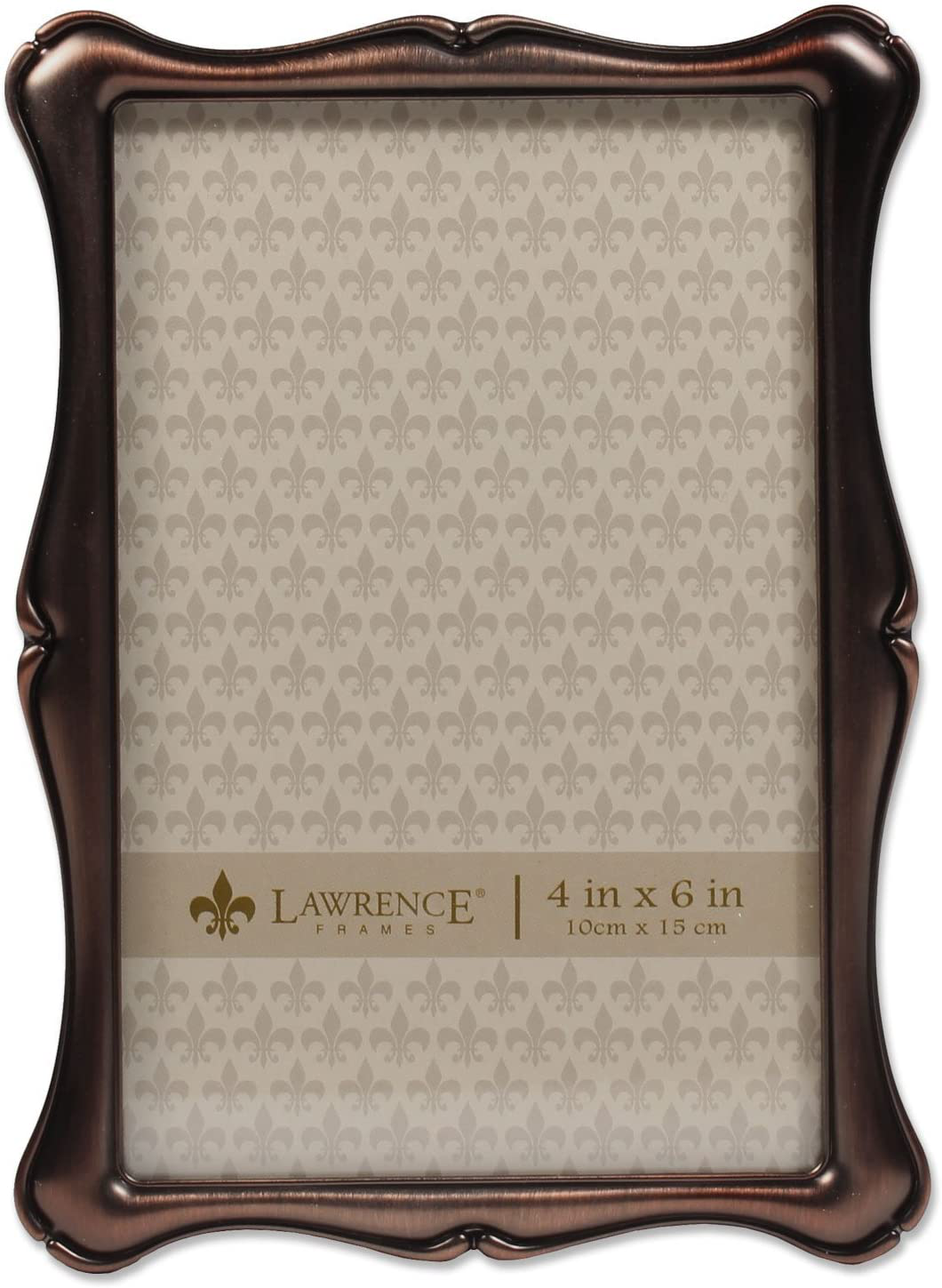Lawrence Frames 710280 5 by 7-Inch Silver Metal Romance Picture Frame, 8 by 10-Inch Matted
