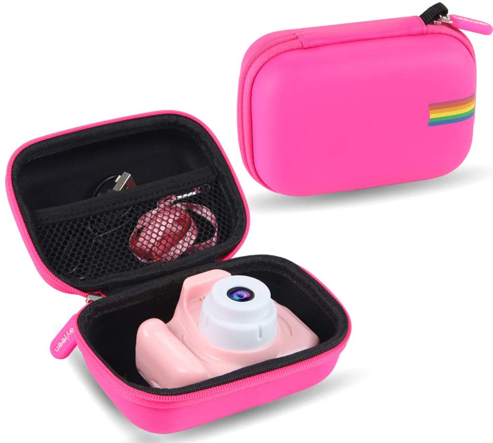 Leayjeen Kids Camera Case for Seckton/OMZER/OMWay Kids Camera Gifts for 4-8 Year Old Girls.Shockproof Storage Box fits for Toys Cameras(Case Only)