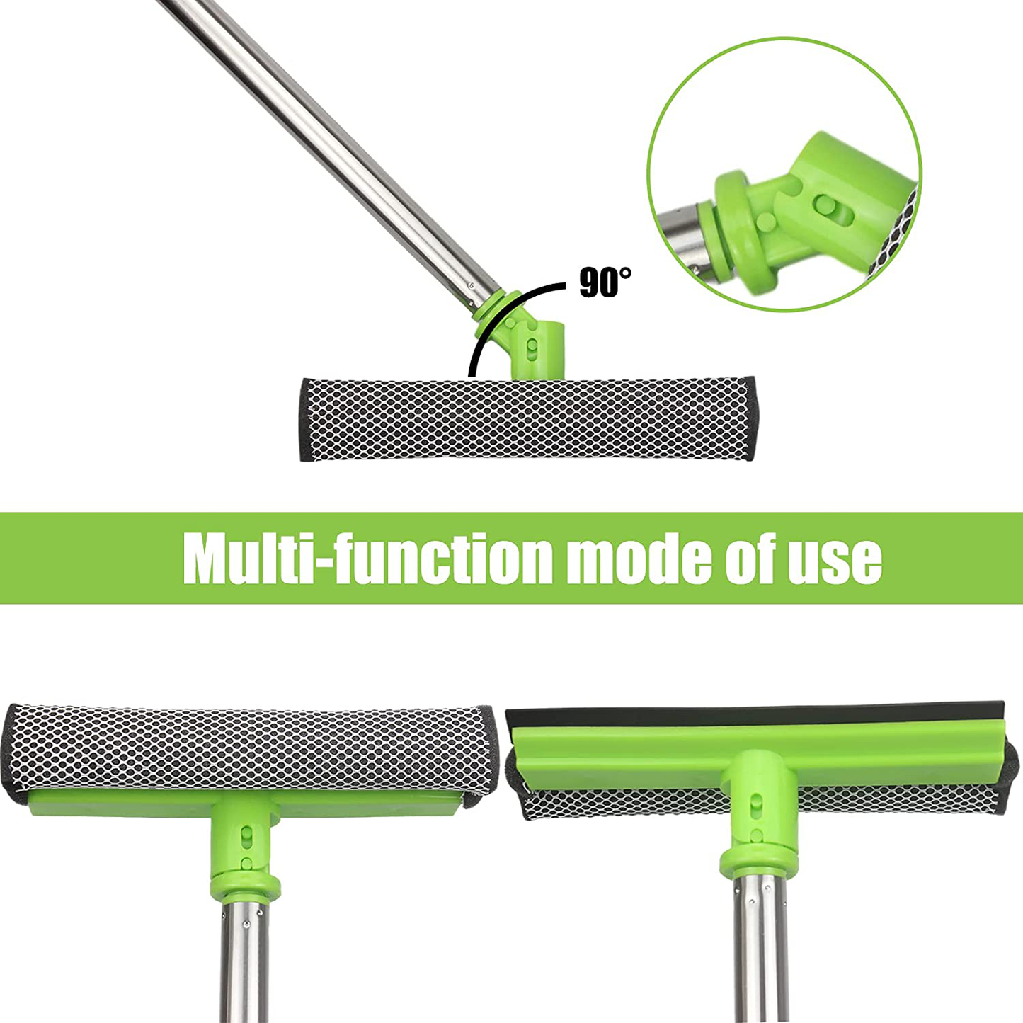 62" Car Wash Mop Kit, Car Wash Brush with Long Handle Stainless Steel Pole, Car Wash Kit Car Detailing Kit Car Wash Mop Mitt Car Cleaning Supplies Kit for RV Cars SUV Trucks and Bus (Green)