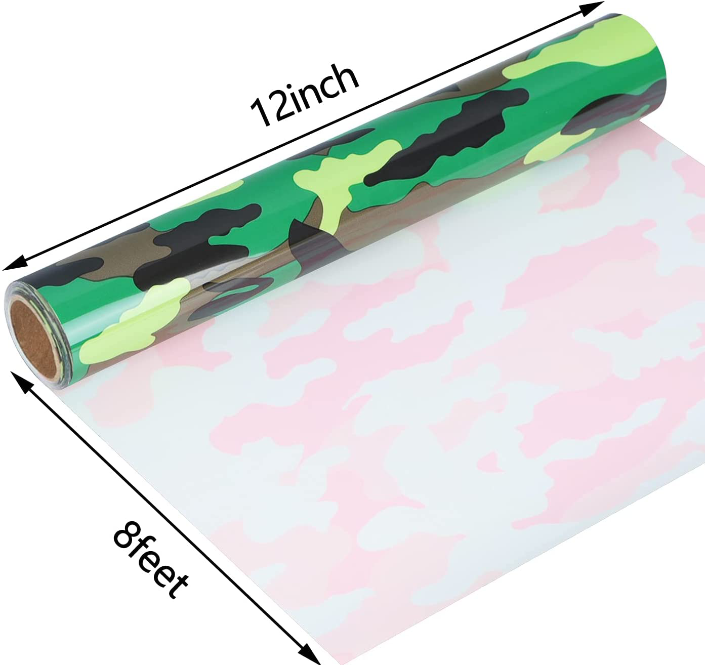 Adhesive Heat Transfer Vinyl for T-Shirts 12" x 8ft Roll Glossy