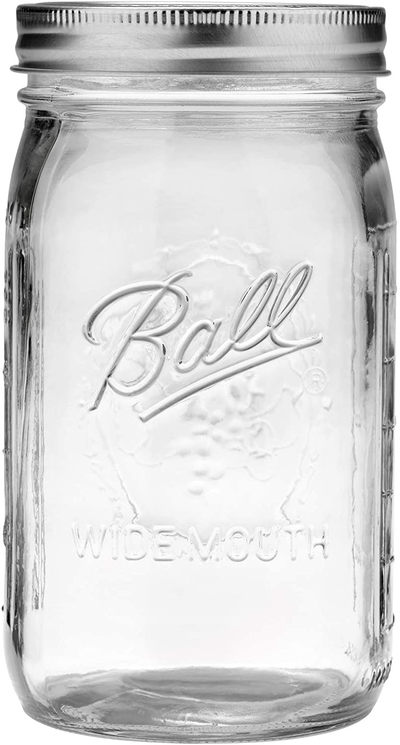 Ball Wide Mouth Quart 32-Ounces Mason Jar with Lid and Band