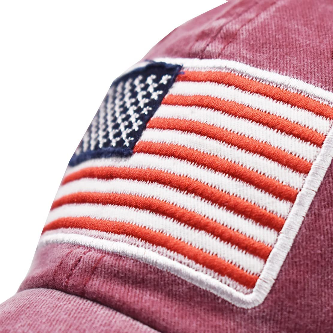 Adjustable Baseball Cap American Flag Hat Headdress Outdoor Sports Cap Peaked Cap Cotton
