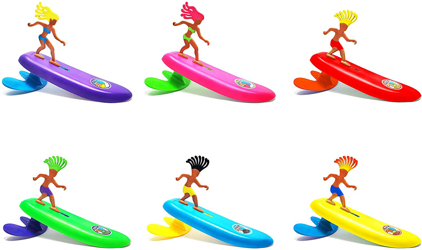 Surfer Dudes Classics Wave Powered Mini-Surfer and Surfboard Toy - Hossegor Hank