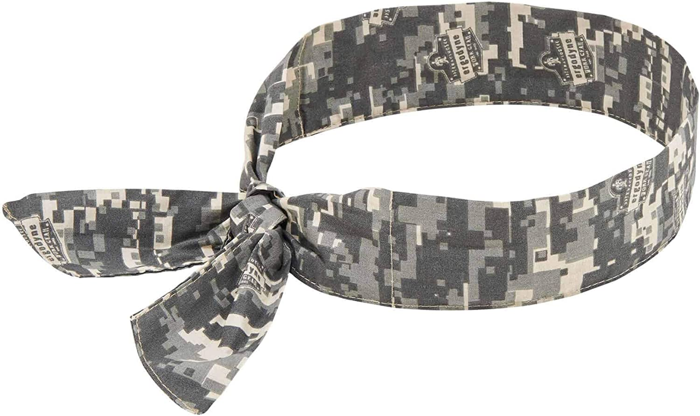 Chill Its 6700 Cooling Bandana, Lime, Evaporative Polymer Crystals for Cooling Relief, Tie for Adjustable Fit
