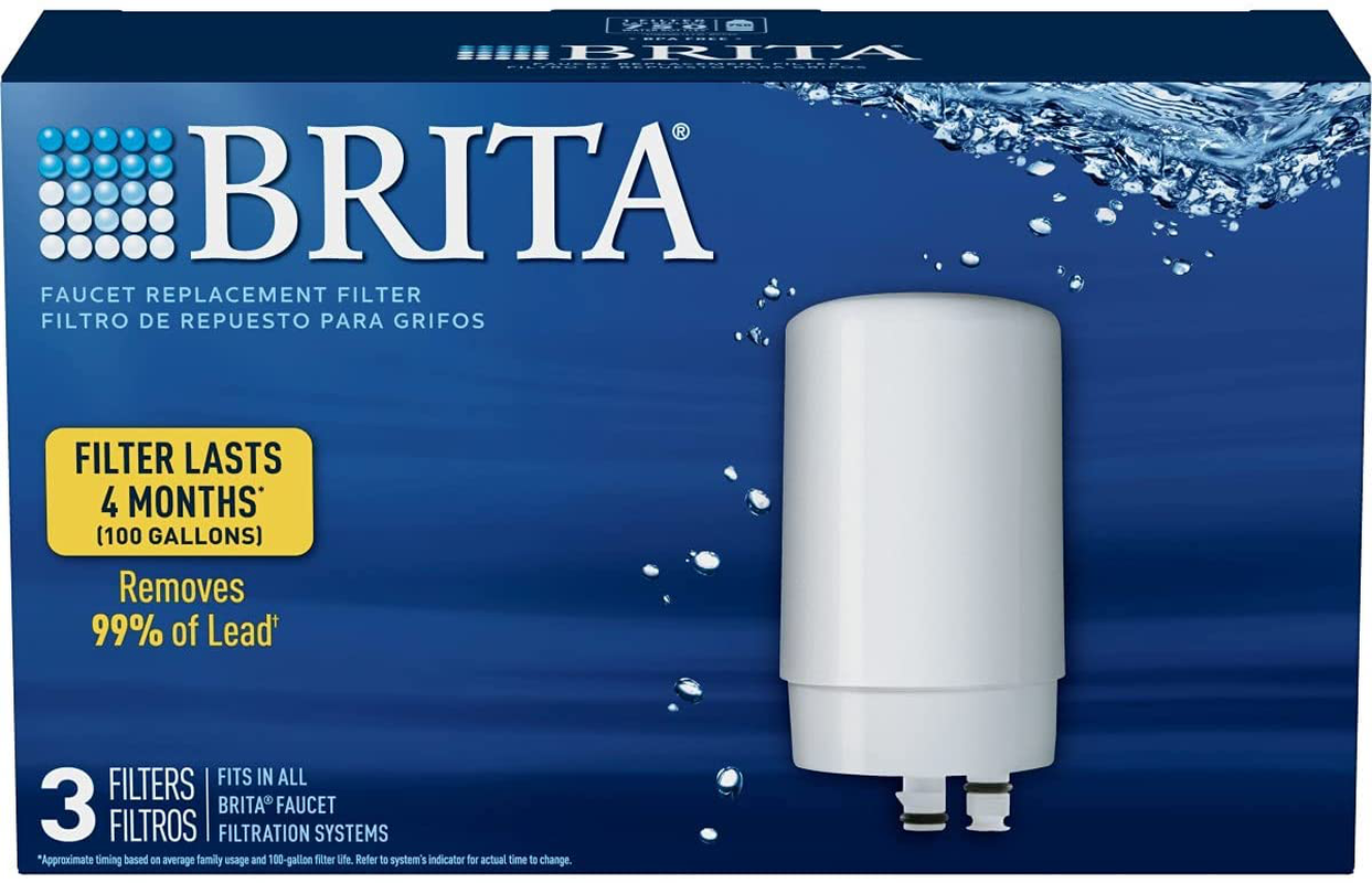 Brita Basic Replacement Water Filters, Chrome, 2 Count - 36312