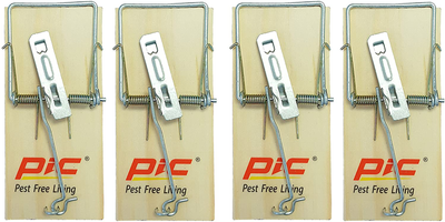 Wood Mouse Traps - 4Pk