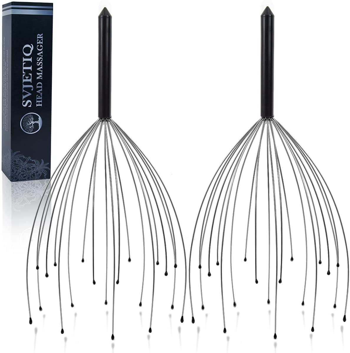 2 Pack Head Massager 20 Fingers Svjetiq Scalp Massagers, Handheld Head Massage Tingler, Scalp Scratcher Head Massagers for Deep Relaxation, Scalp Stimulation and Stress Relief