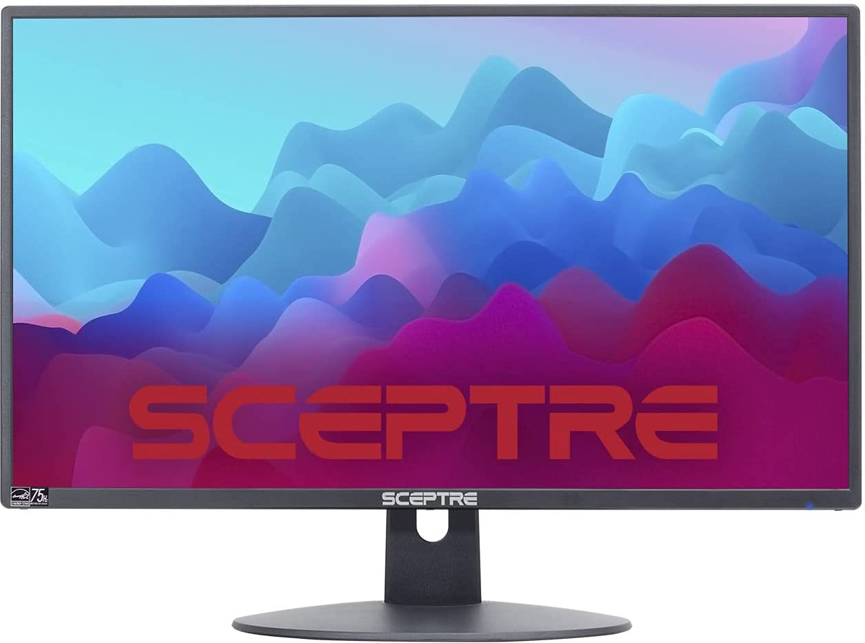 Sceptre 20" 1600X900 75Hz Ultra Thin LED Monitor 2X HDMI VGA Built-In Speakers, Machine Black Wide Viewing Angle 170° (Horizontal) / 160° (Vertical)