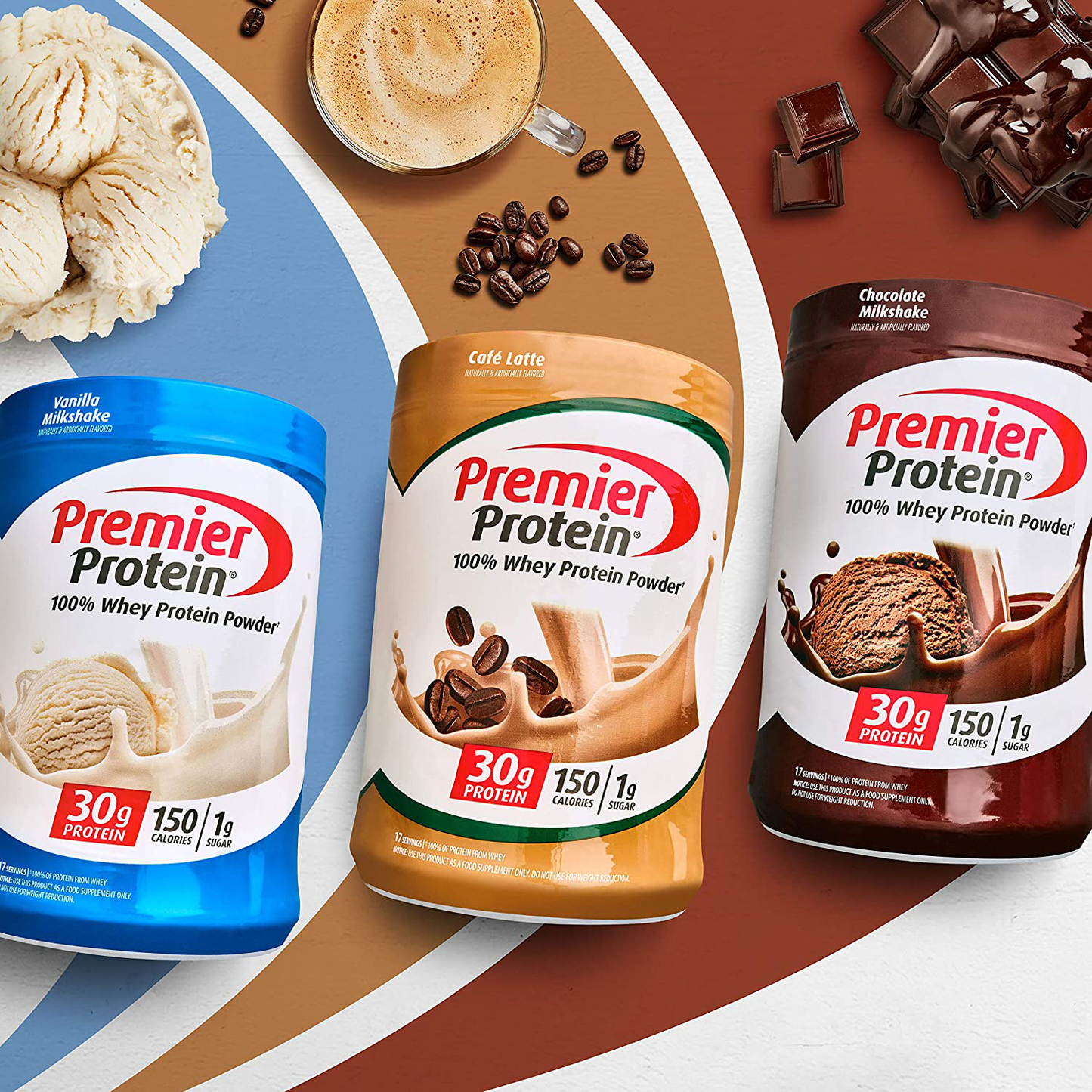 Premier Protein 100% Whey Protein Powder(Keto Friendly, No Soy Ingredients, Gluten Free), 23.9 Oz